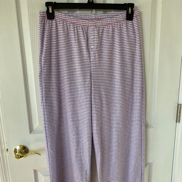 Pink Stripped Soft Flannel Pajama Pants - Picture 3 of 4